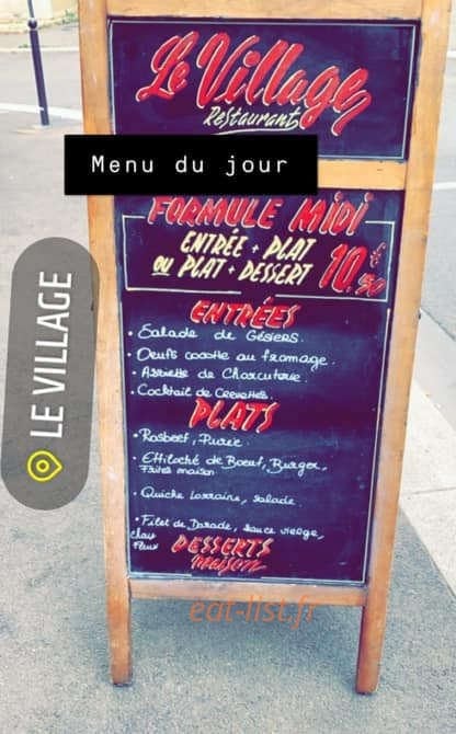 Le village — carte page 1