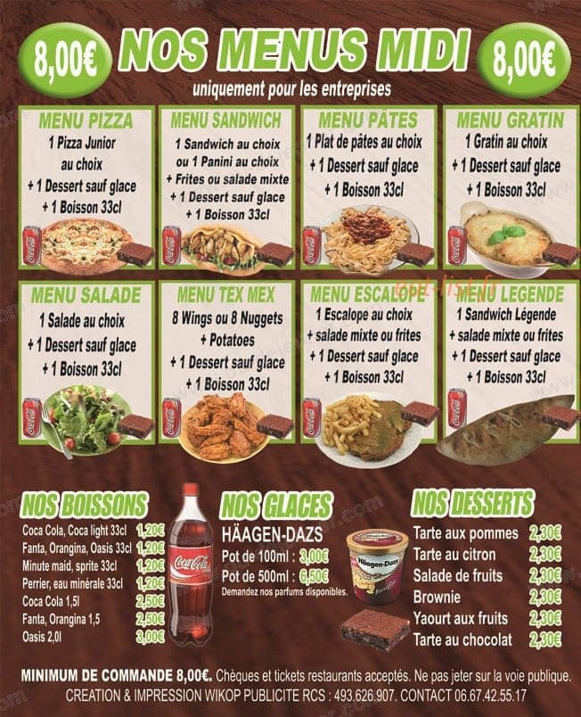 Legende Pizza — carte page 4