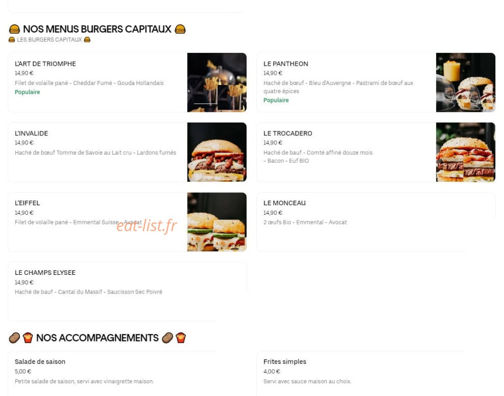 Les Gourmands — carte page 2