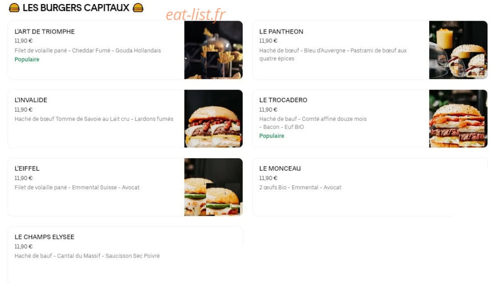 Les Gourmands — carte page 1