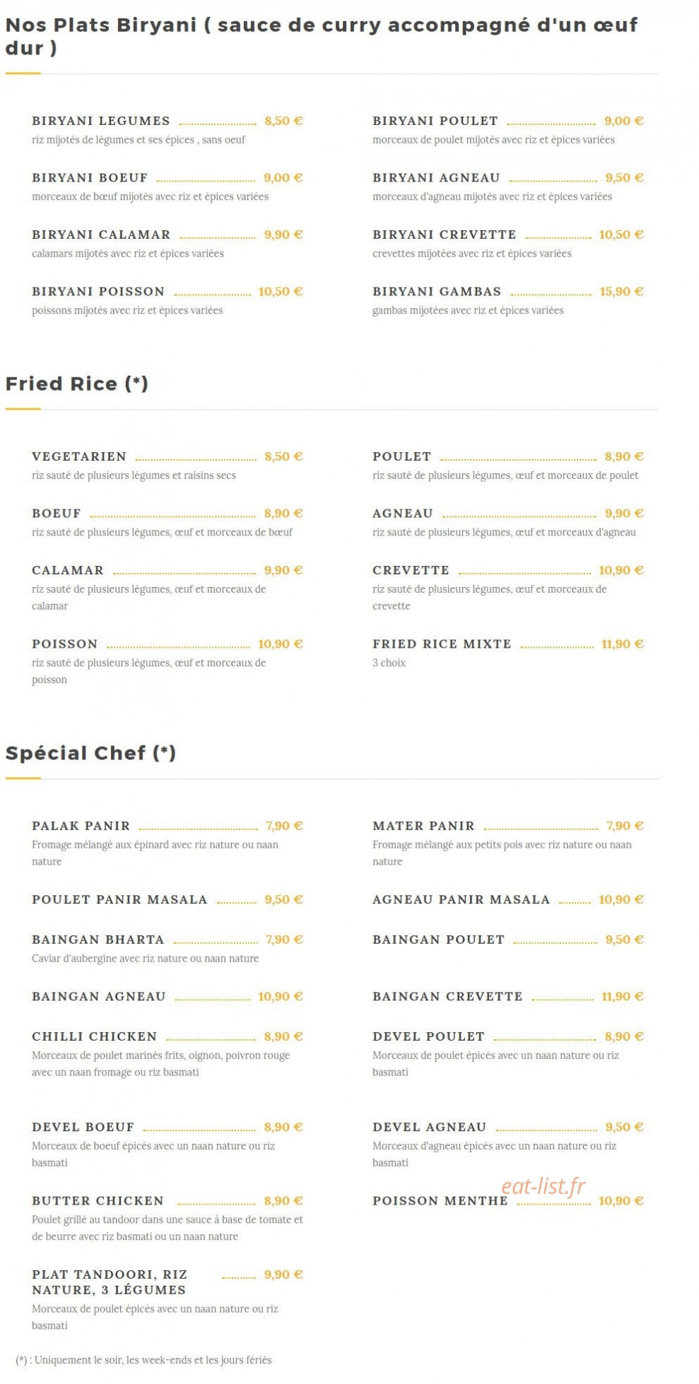 Masala café — carte page 4
