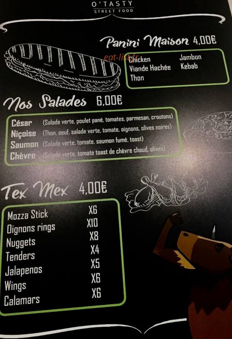 O'Tasty Food — carte page 4