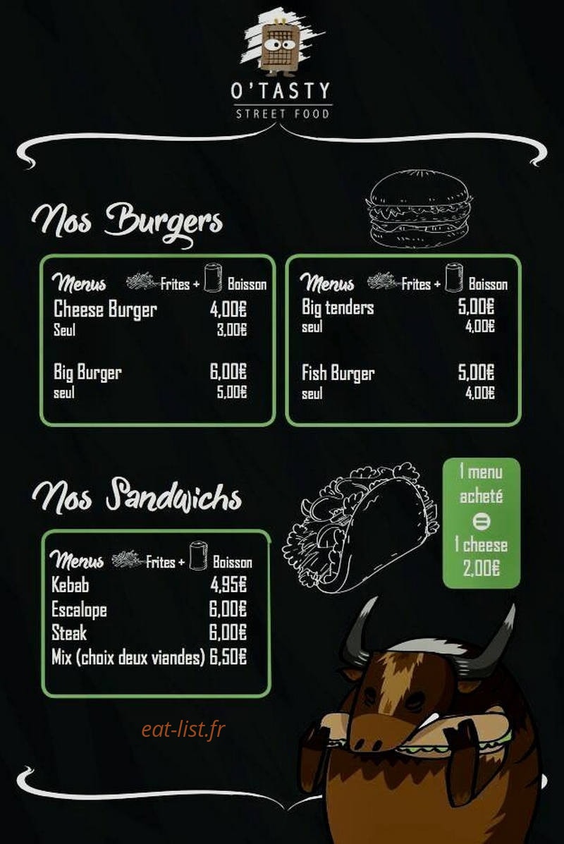 O'Tasty Food — carte page 2