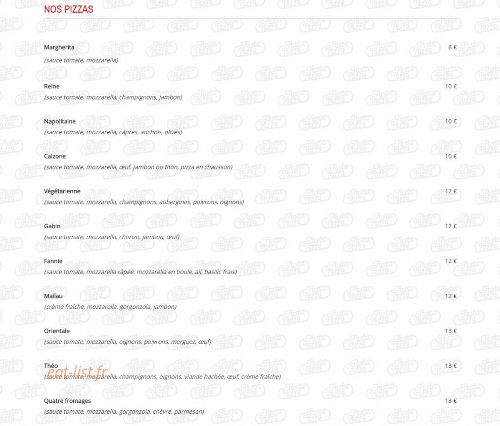 Pasta Pazza — carte page 4