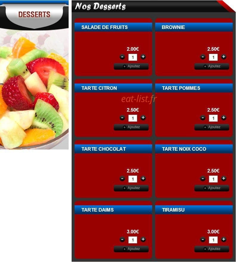 Pizza Miami — carte page 9