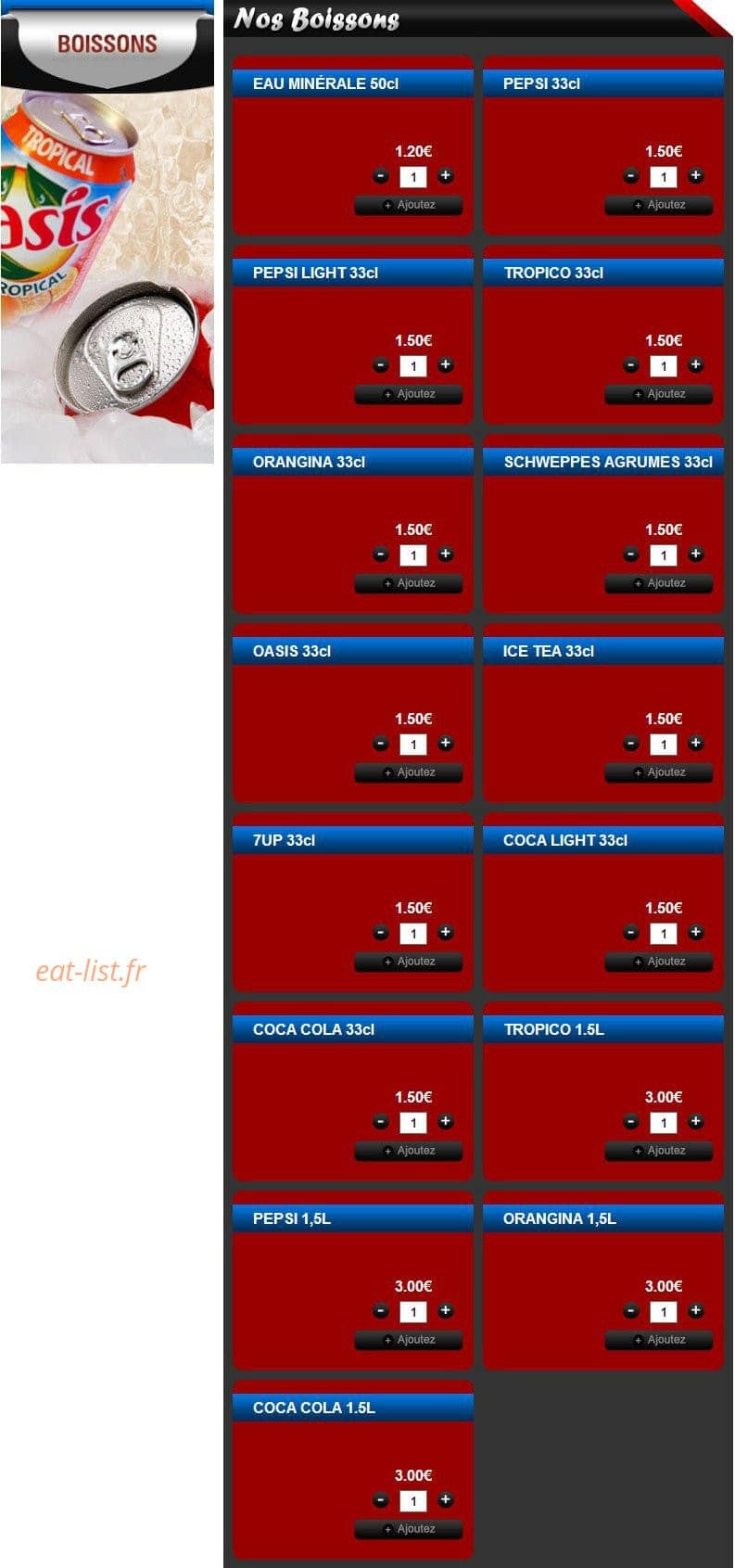 Pizza Miami — carte page 11