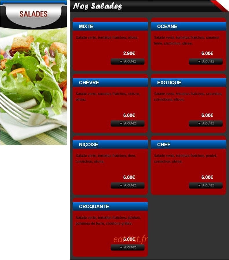 Pizza Miami — carte page 8
