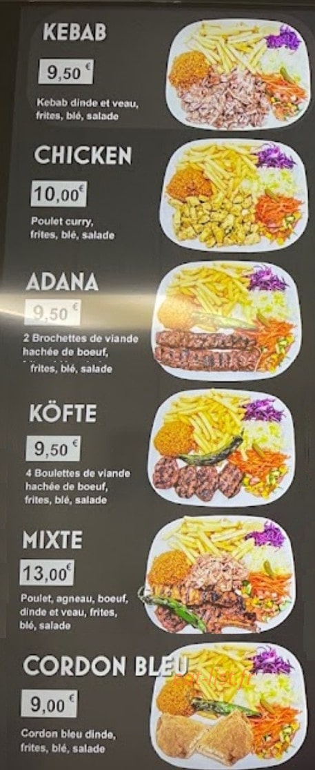 Restaurant Istanbul — carte page 1