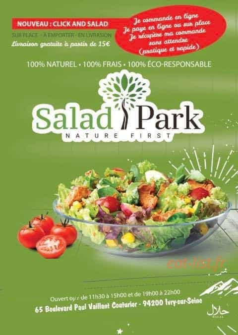 Salad Park — carte page 1