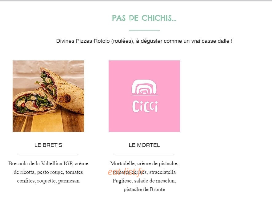 Soho Restaurant — carte page 3