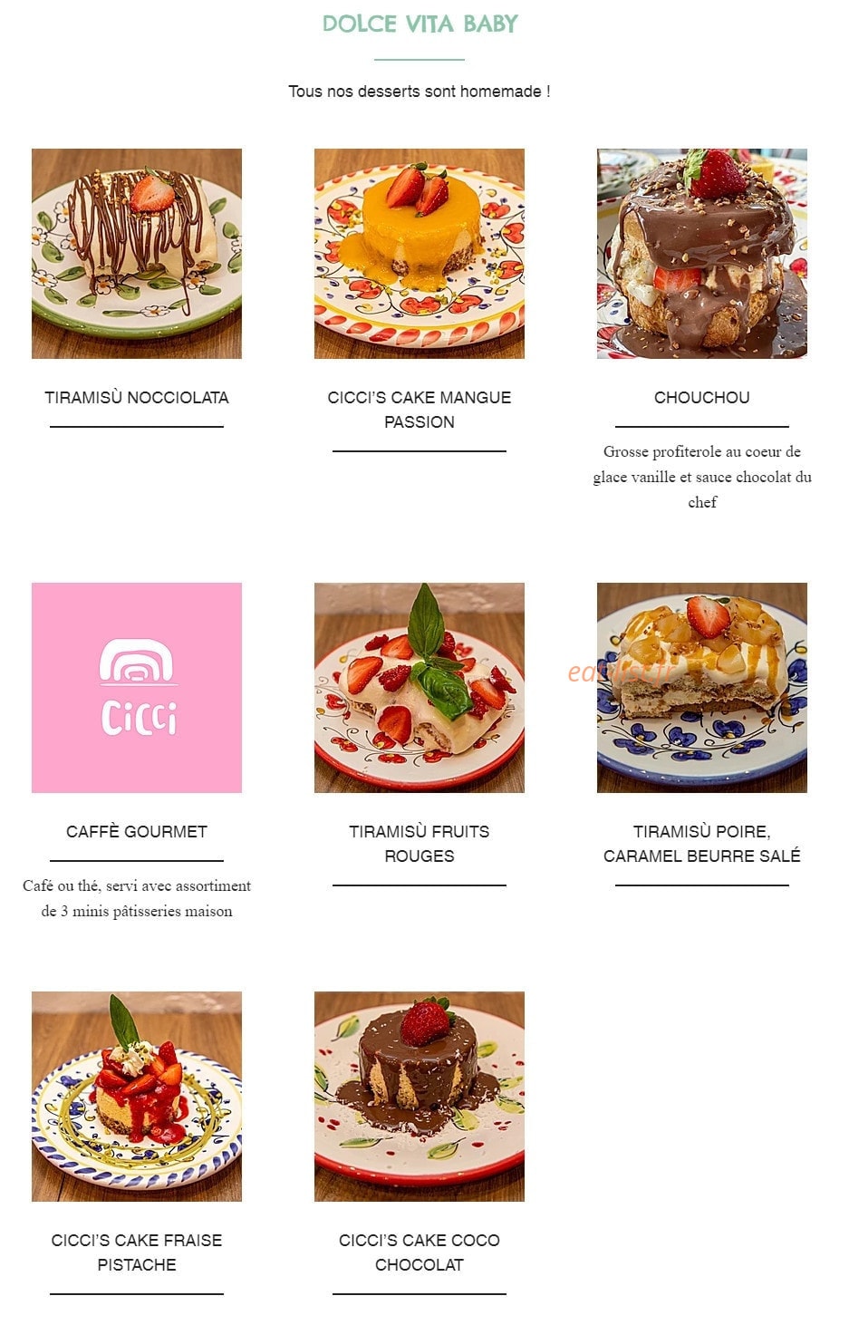 Soho Restaurant — carte page 9