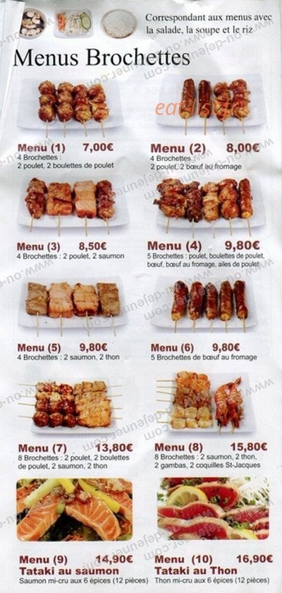 Sushi Edokko — carte page 6