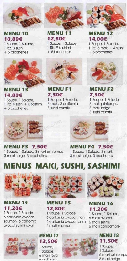 Sushi Edokko — carte page 7