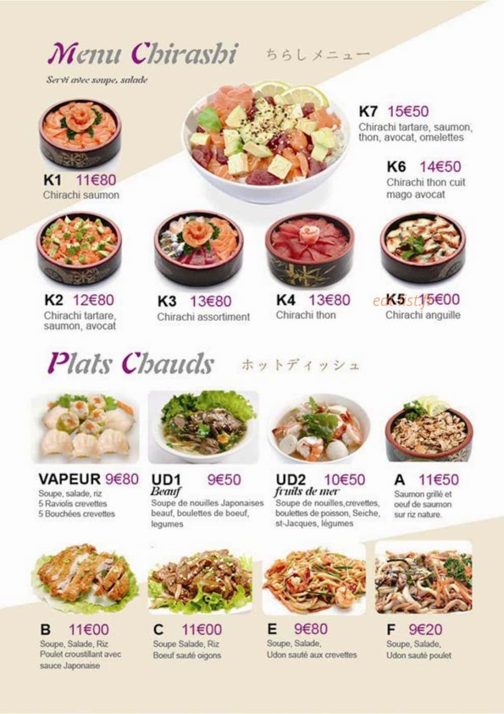 Yami sushi — carte page 10