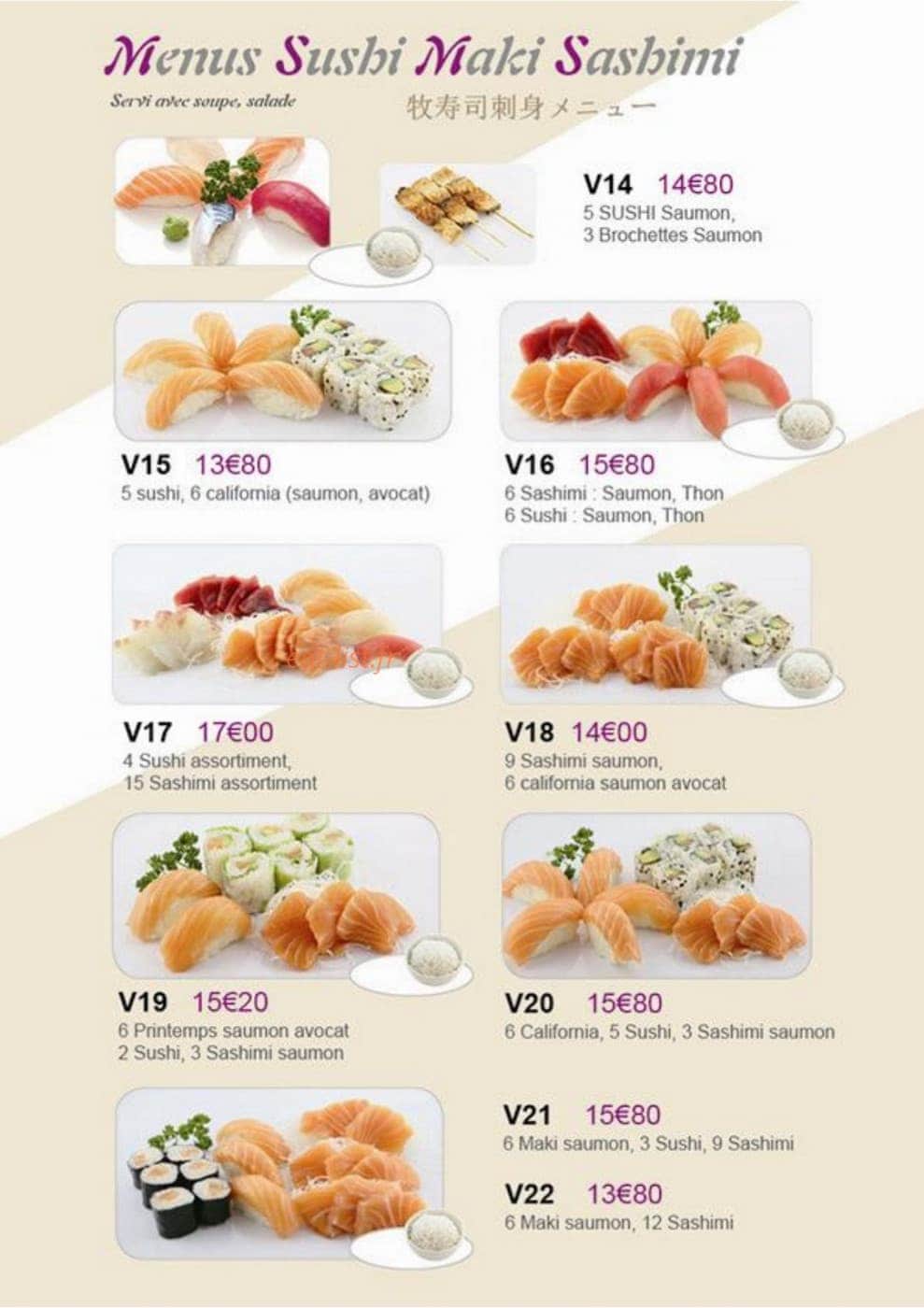 Yami sushi — carte page 8