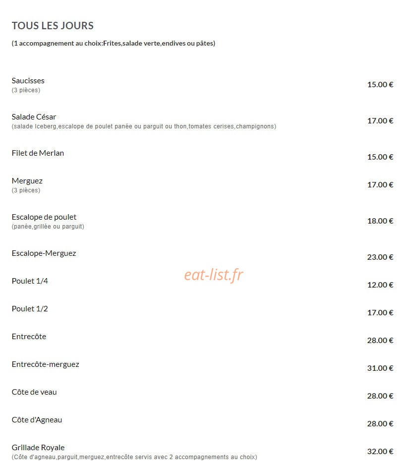 Chez Sacha — carte page 5
