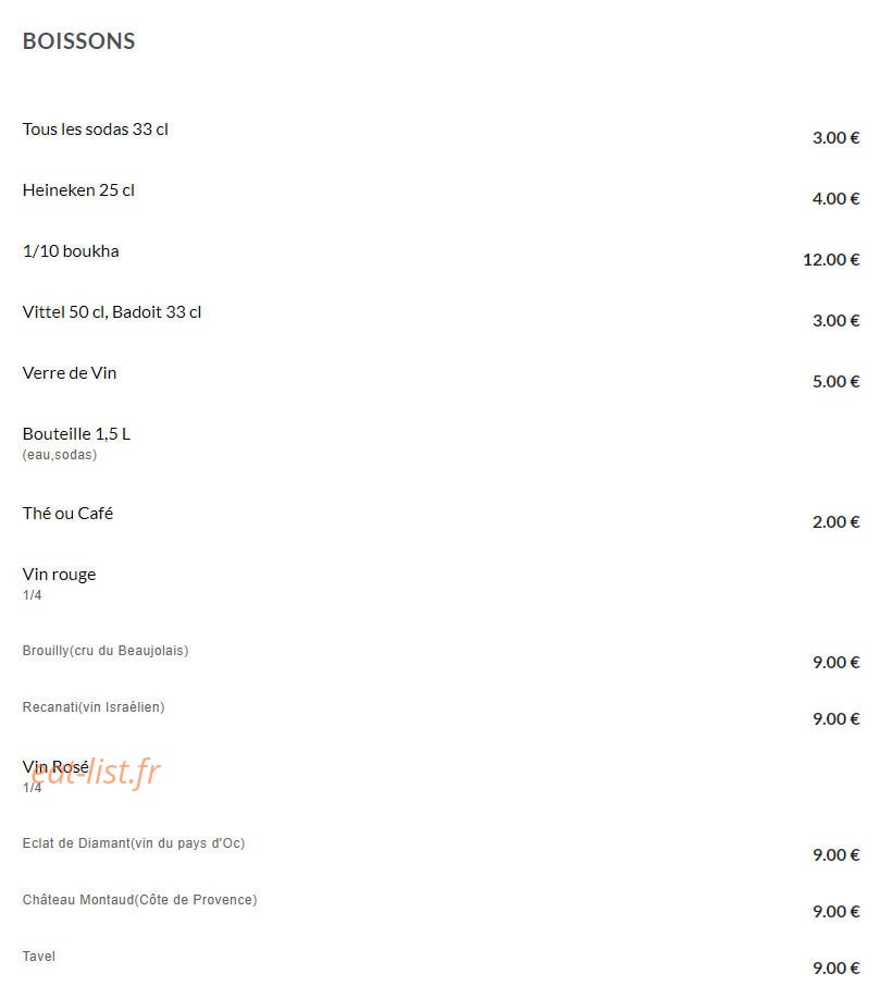 Chez Sacha — carte page 6