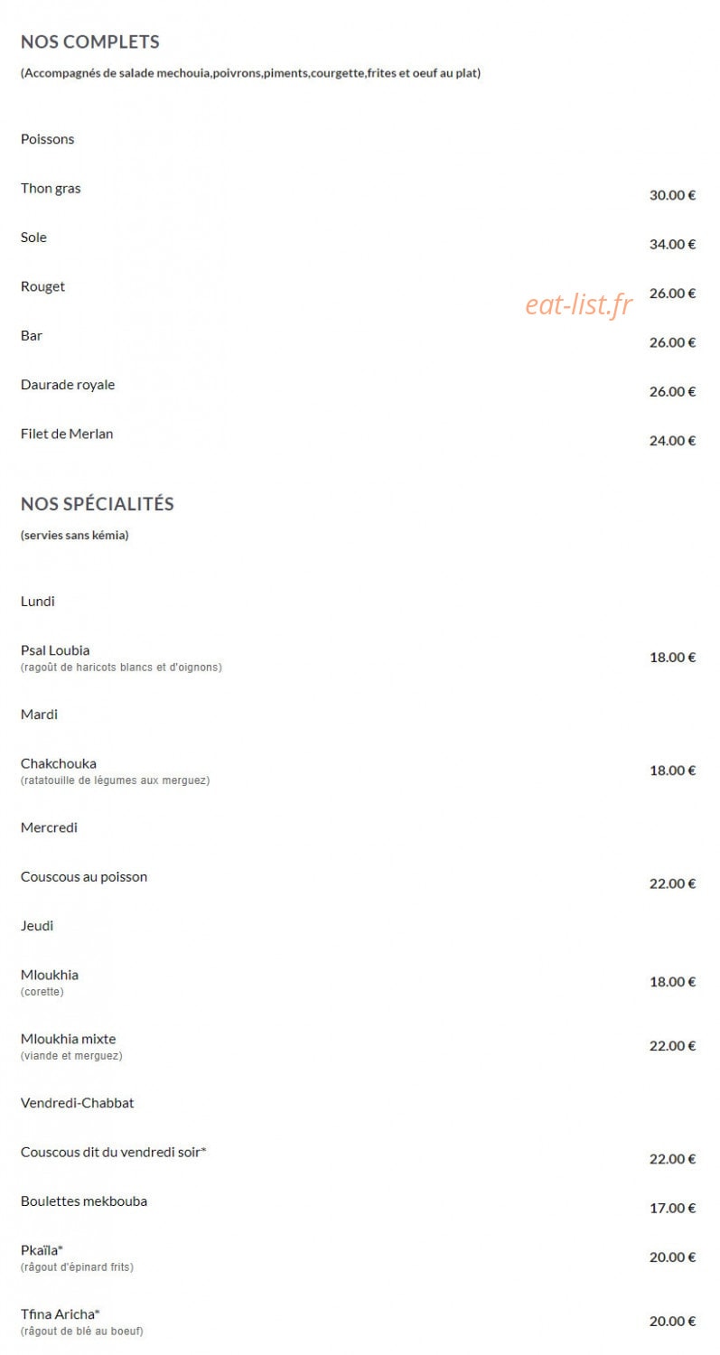 Chez Sacha — carte page 4