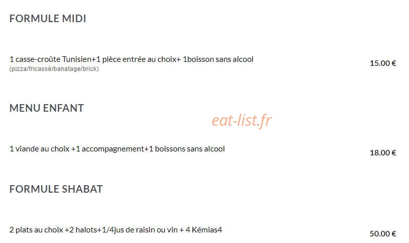Chez Sacha — carte page 8