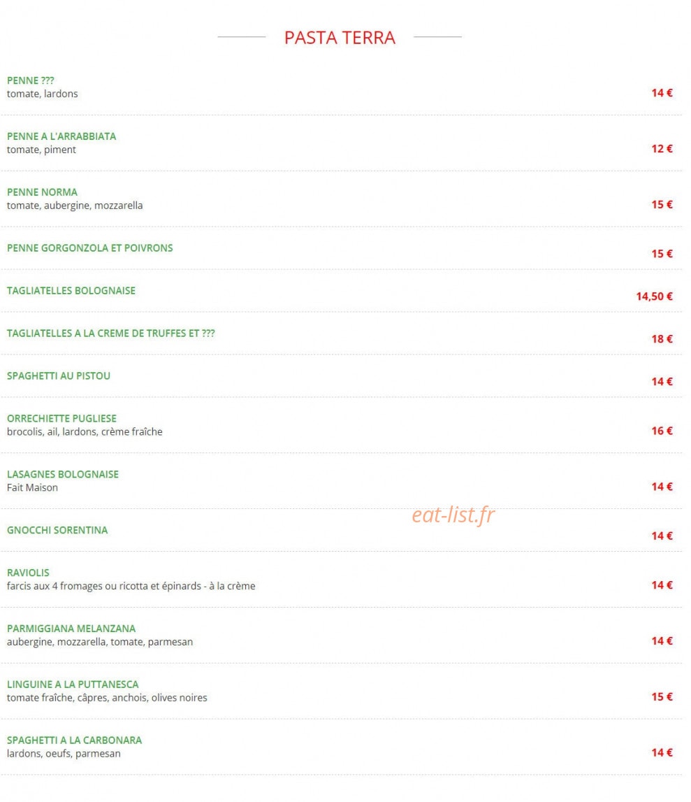 Chez Tonino — carte page 3