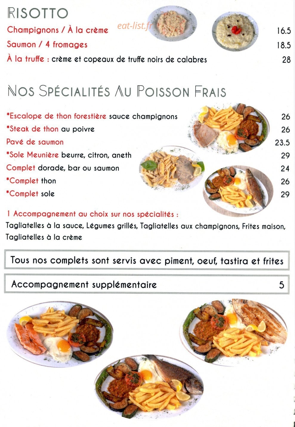 L' Aquarium — carte page 6