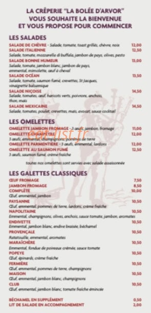 La Bolée d'Arvor — carte page 3