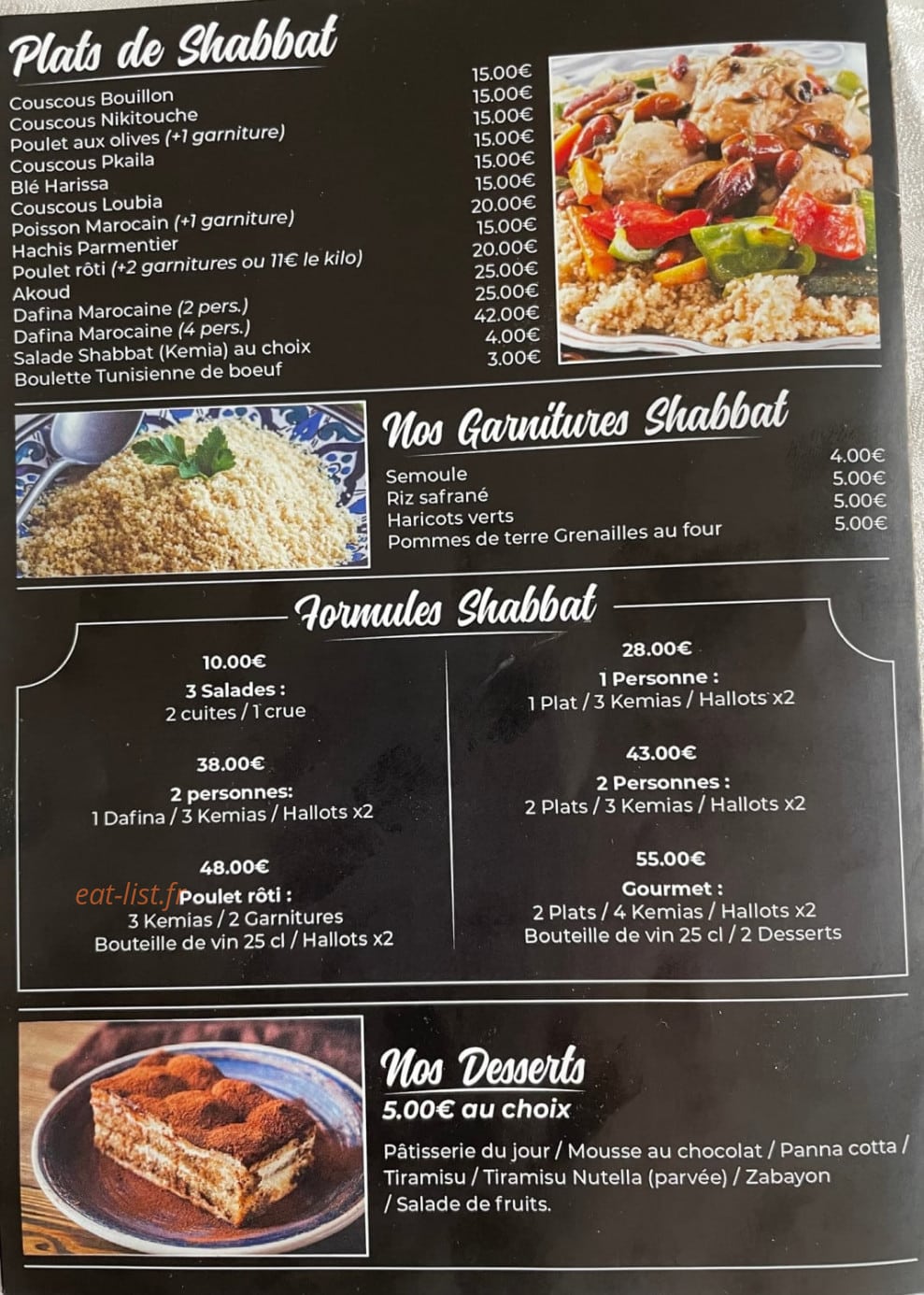 La Chiffonnade — carte page 4