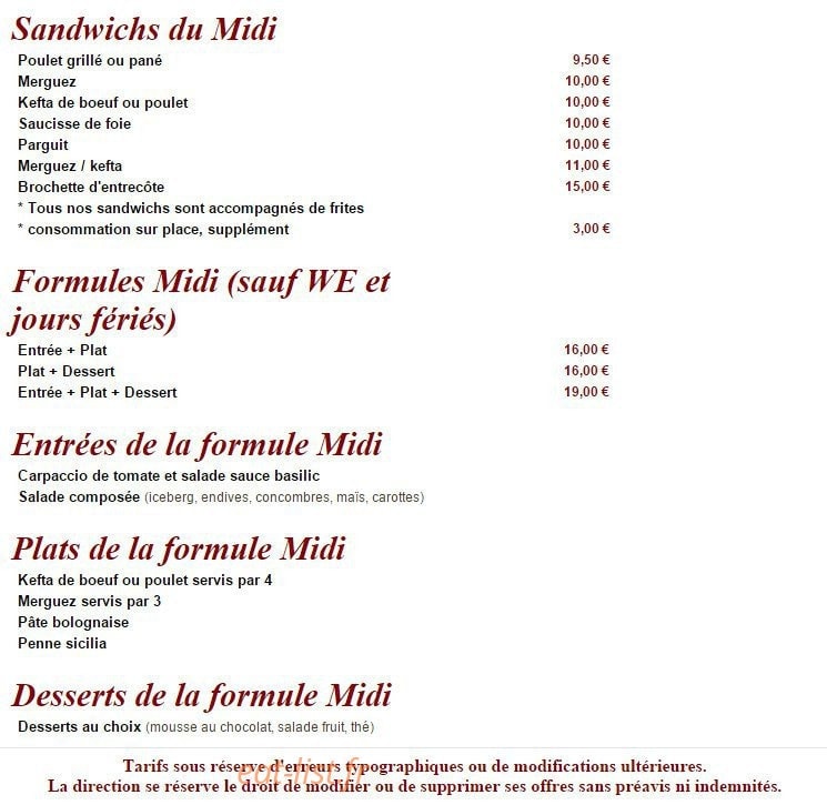 Le Charkoal — carte page 2