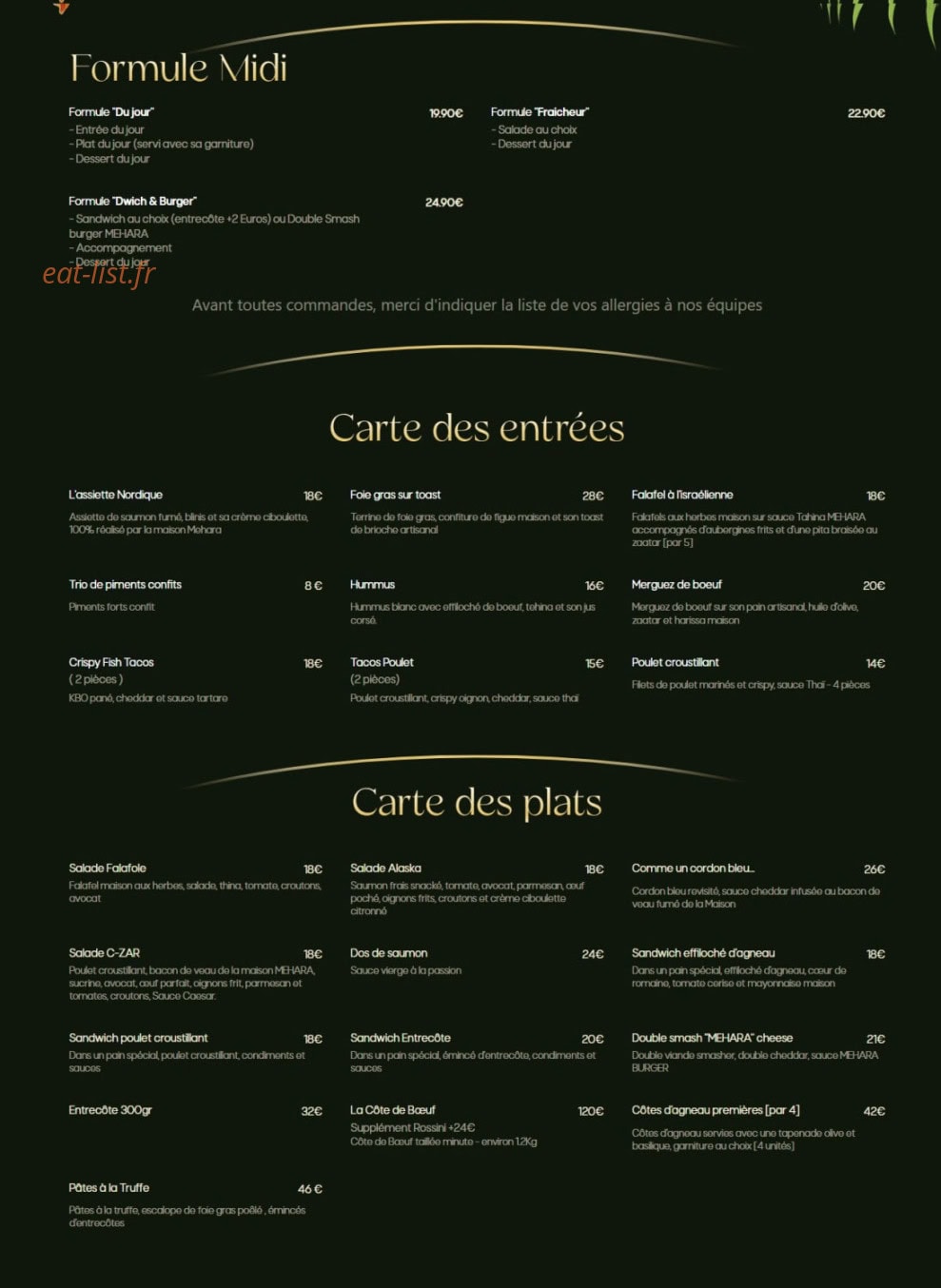 Mehara — carte page 1