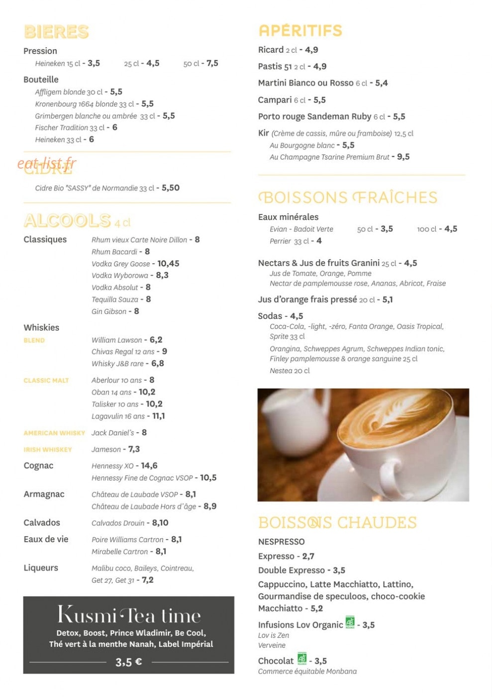 Novotel — carte page 3