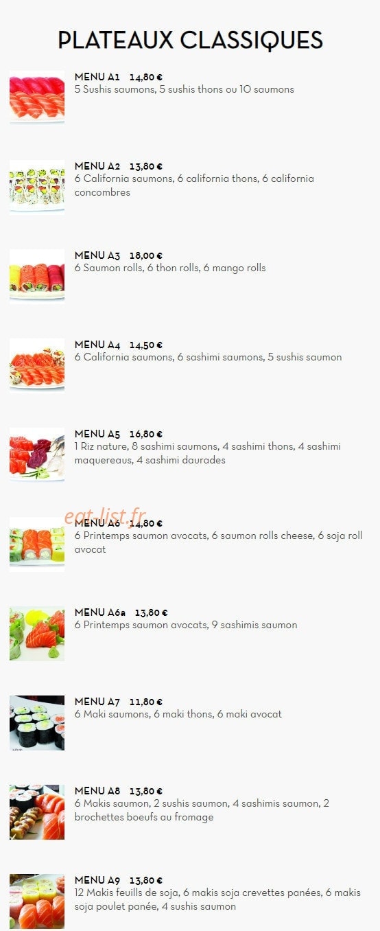 Sushi Kami — carte page 2