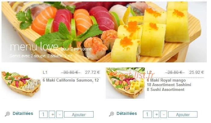 Zen Shushi — carte page 6