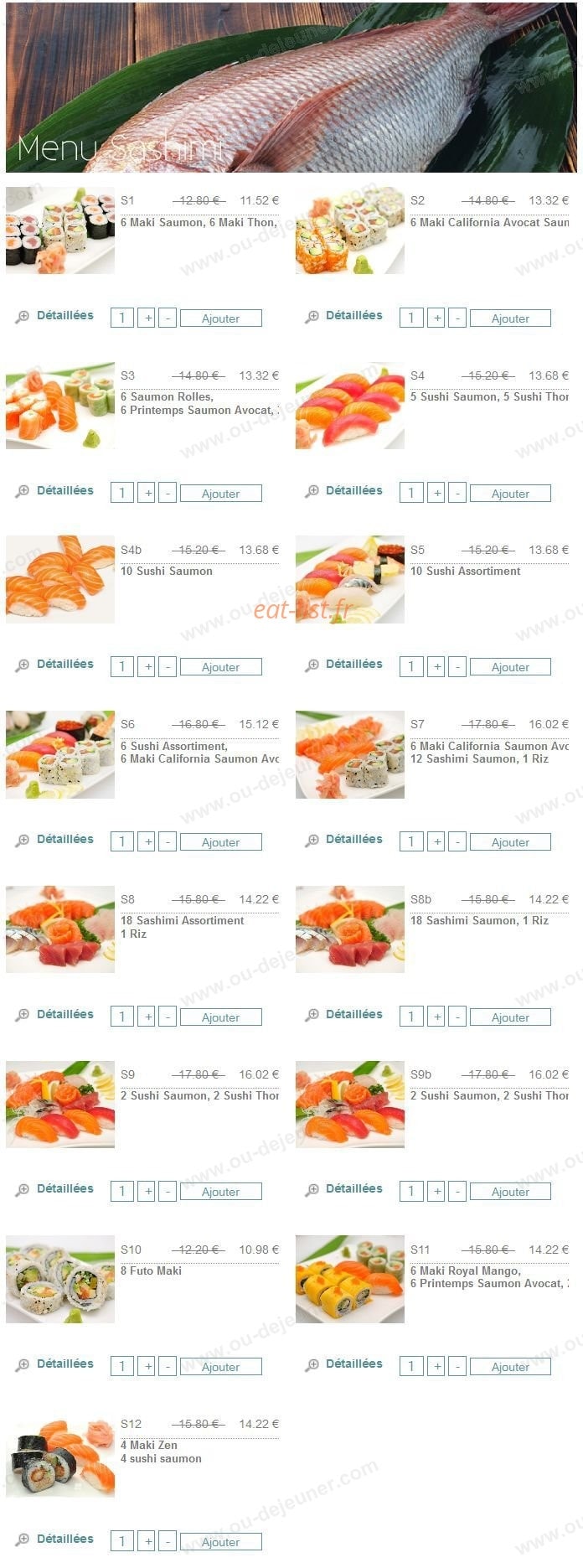 Zen Shushi — carte page 4