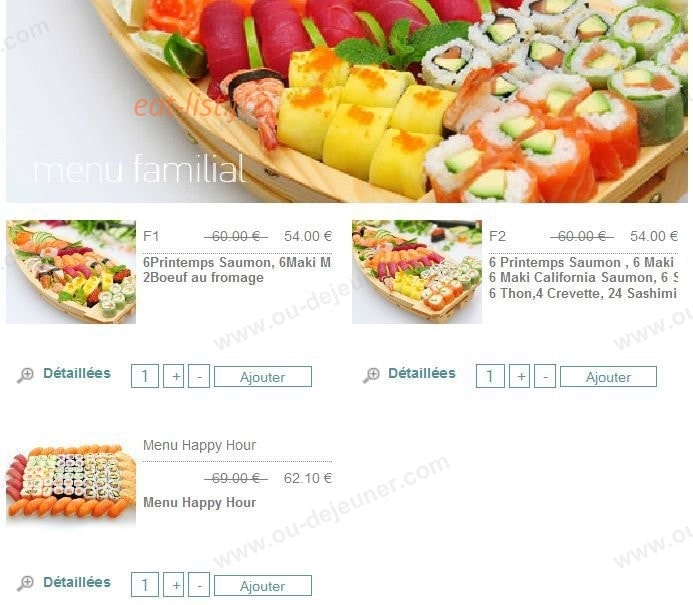 Zen Shushi — carte page 7