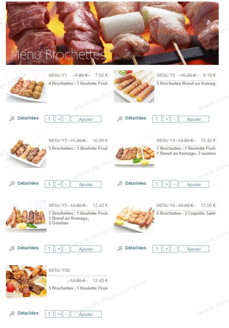 Zen Shushi — carte page 3