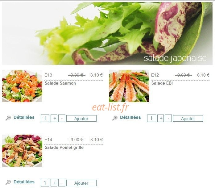 Zen Shushi — carte page 1