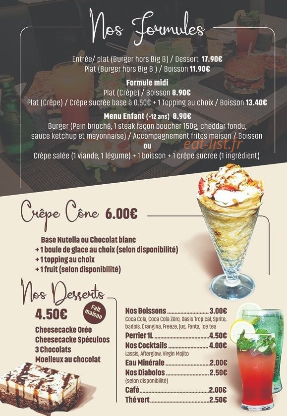 Burger & Cheese House — carte page 4