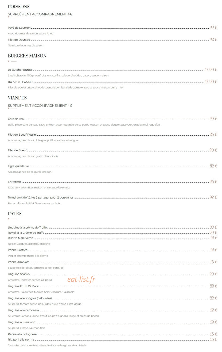 Butcher Square — carte page 2