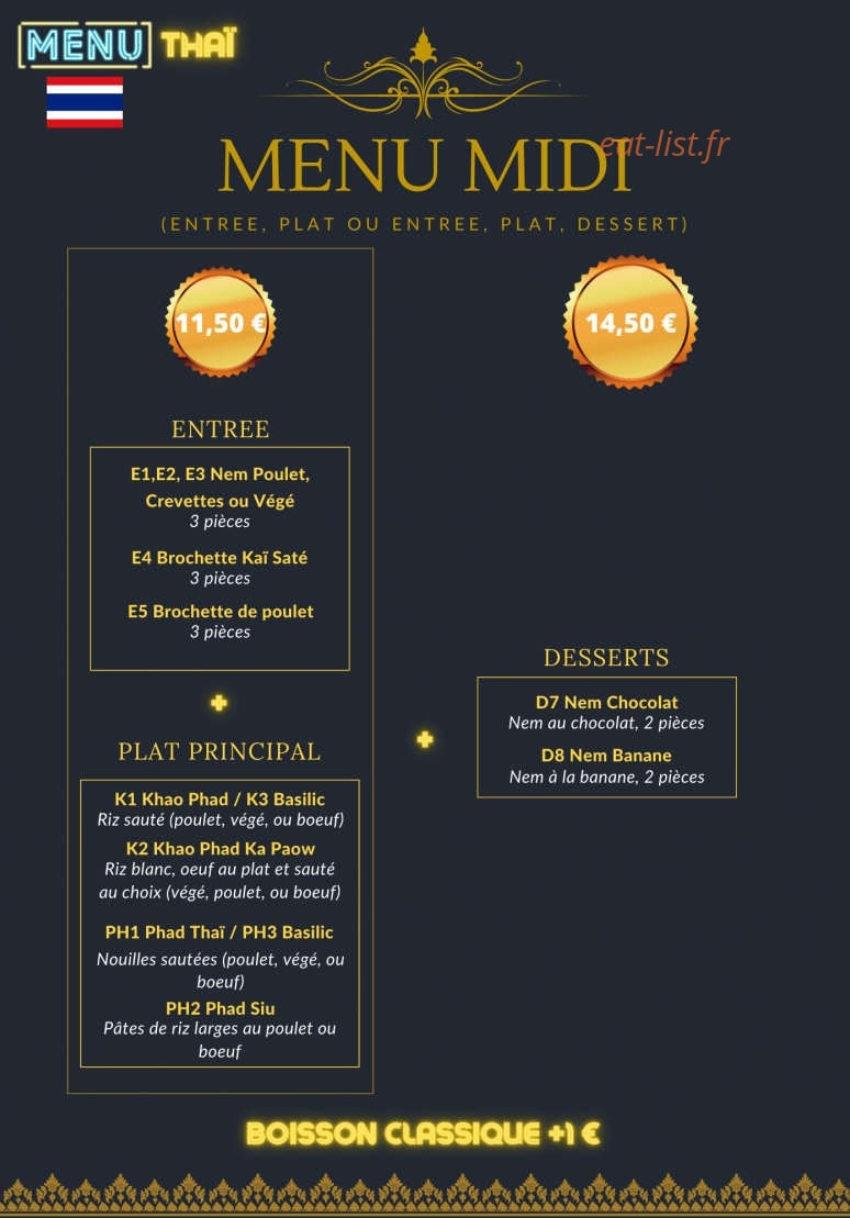 Charm Thaï — carte page 2