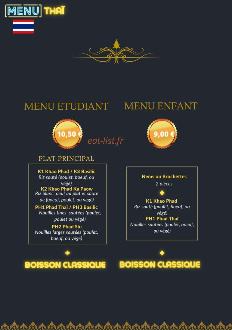 Charm Thaï — carte page 3