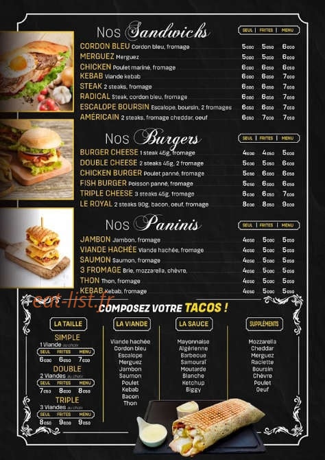 City Meal — carte page 3