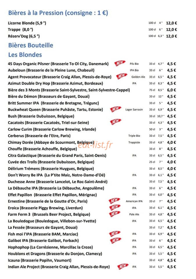 La Réserve de Fred — carte page 5