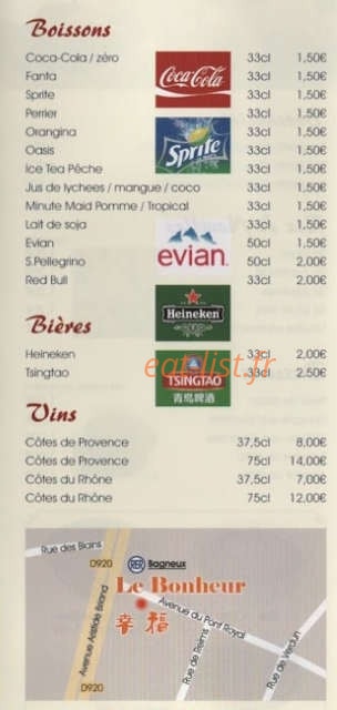 Le Bonheur — carte page 6