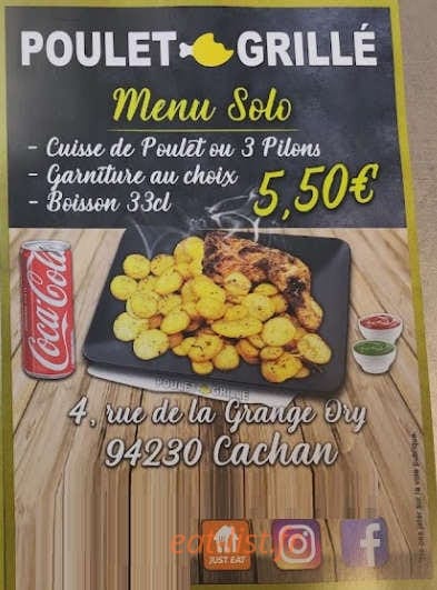 Poulet grillé — carte page 1