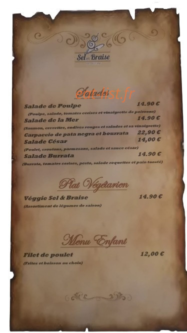 Sel et Braise — carte page 2