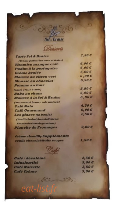 Sel et Braise — carte page 5