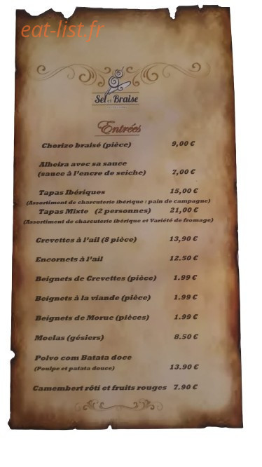 Sel et Braise — carte page 1