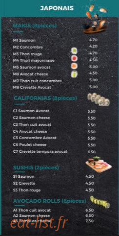 Wok'N sushi — carte page 3