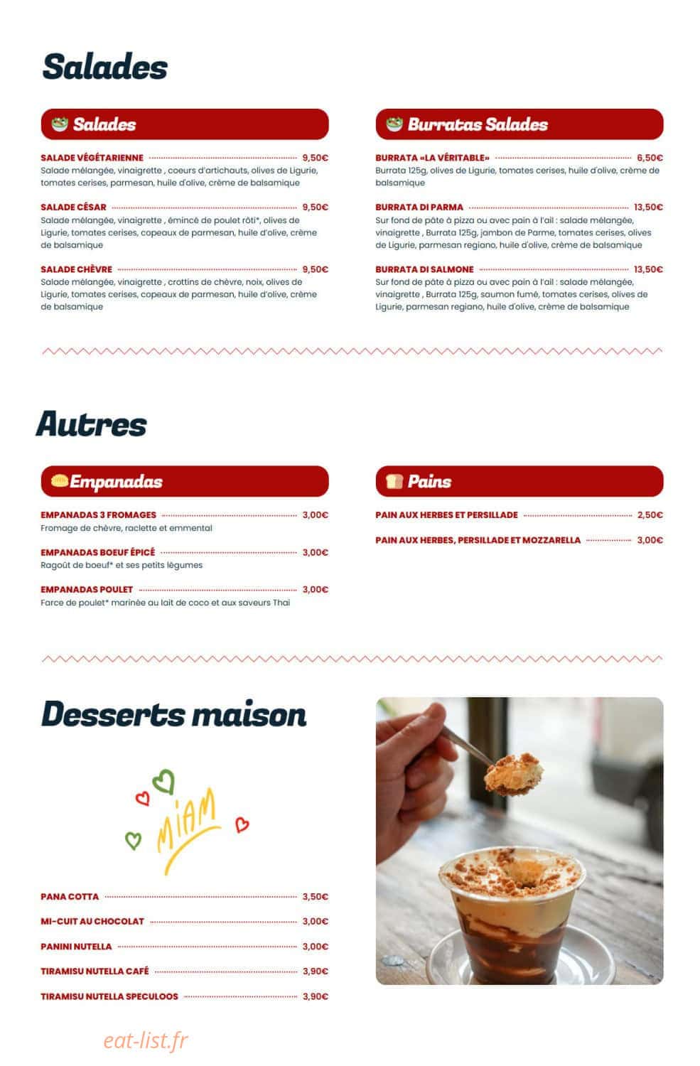 Chez Antoine — carte page 3