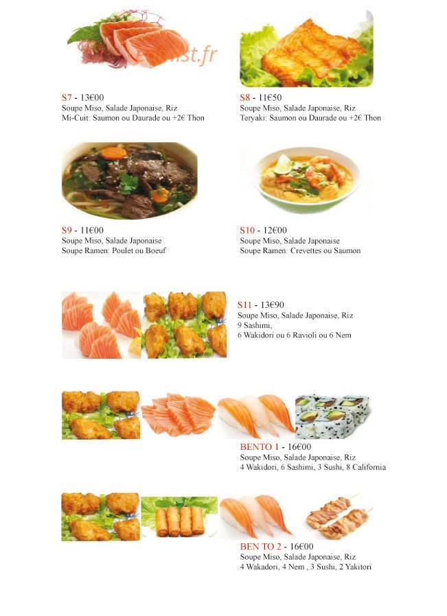 Carte et menu de Duo Cai XI Gu à L' Hay les Roses — Les menus page 5